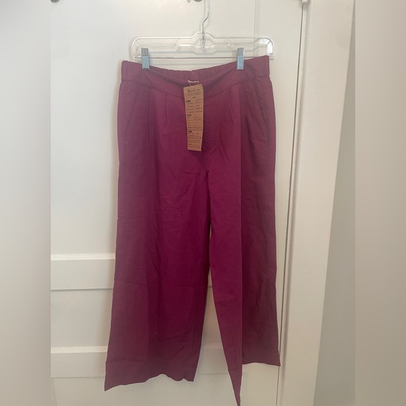Pact Linen Cotton Wide Leg Pants - Picture 3 of 5